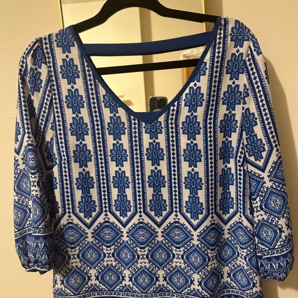 Myan Boho Aztec-Printed Top - Picture 4 of 6